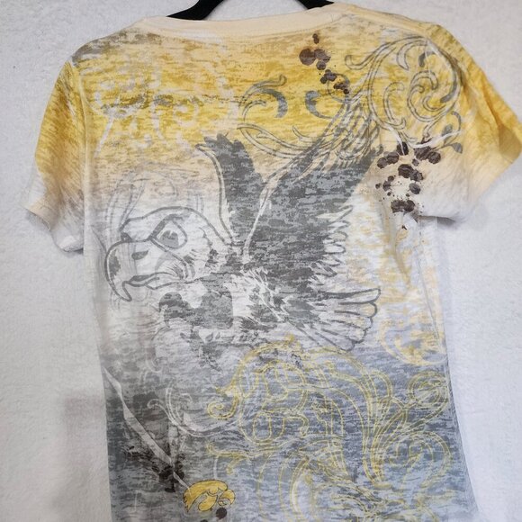 Cute Iowa Hawkeye Burnout T-Shirt Game day ready - Picture 2 of 7